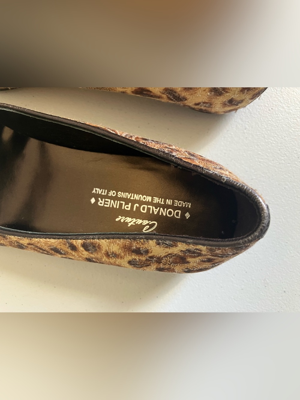 Donald Pliner Woven Leopard Print Mary Jane Flats - Picture 10 of 13